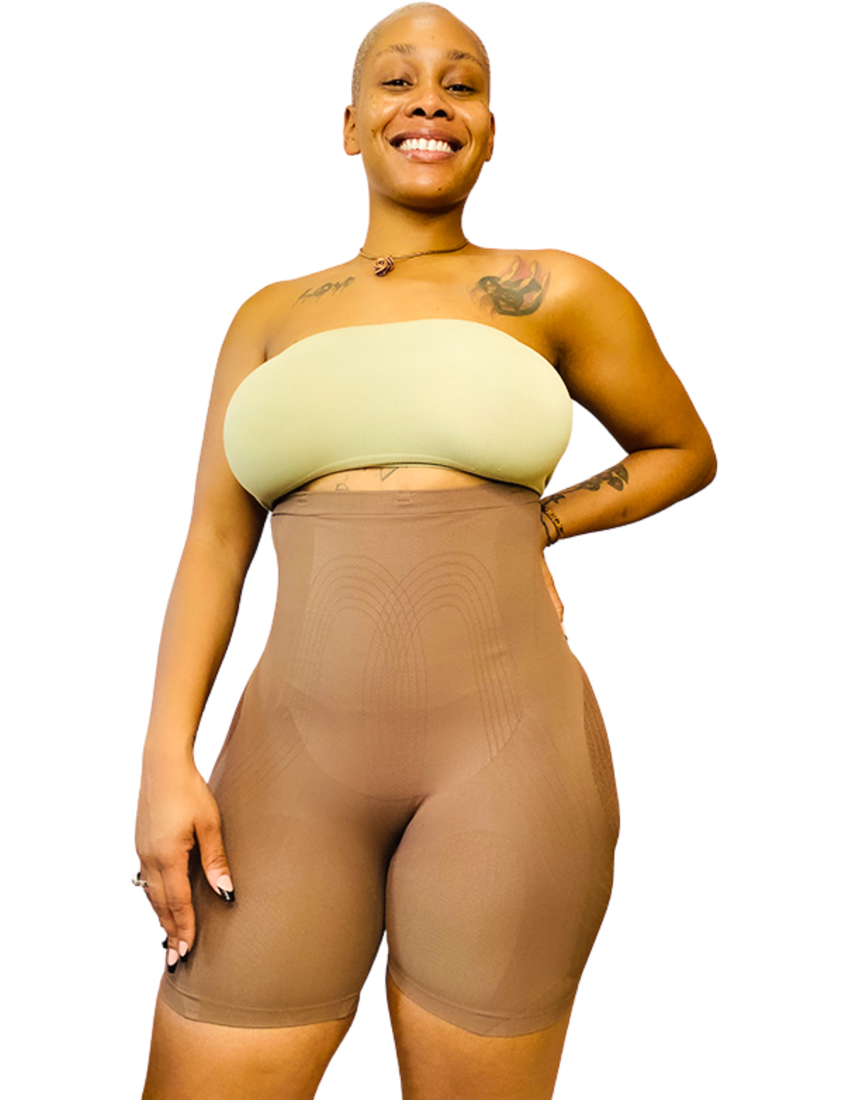 ChrissyK's Seamless Butt Lifting Tummy Control Strapless Shaper Short  Brown Sugar| Everyday Shapewear