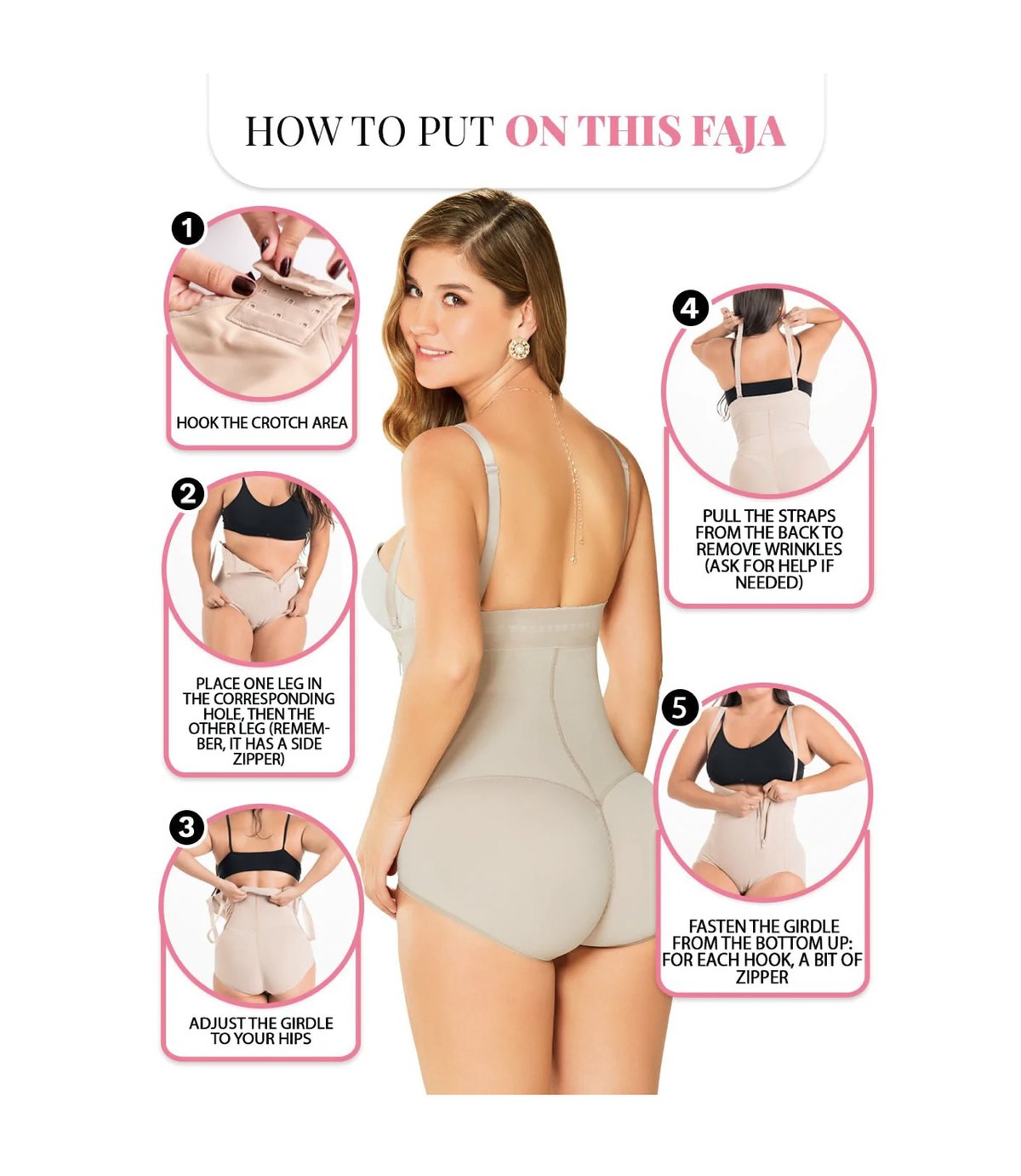 Shapewear & Fajas USA Body Shaper for women tummy Cinturilla Torso Slimmer  Strapless Braless Hooked R- 